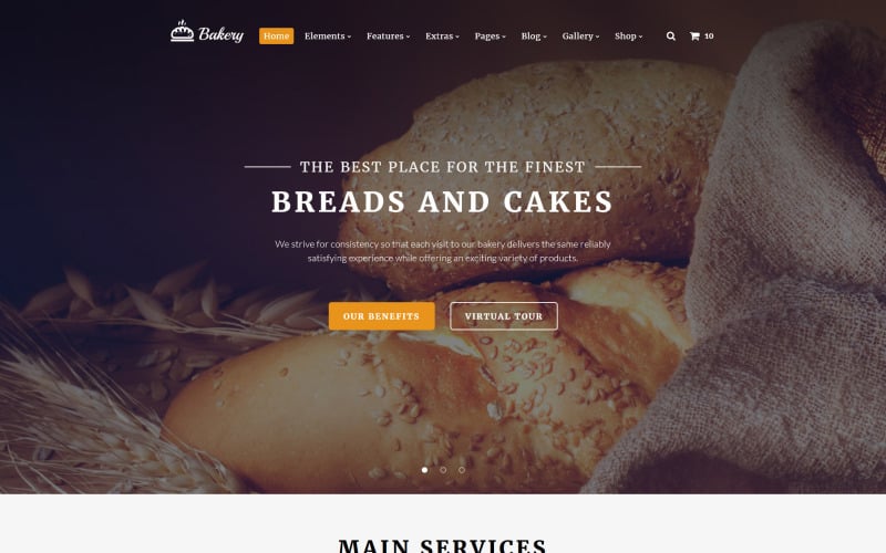 面包店多用途网站模板