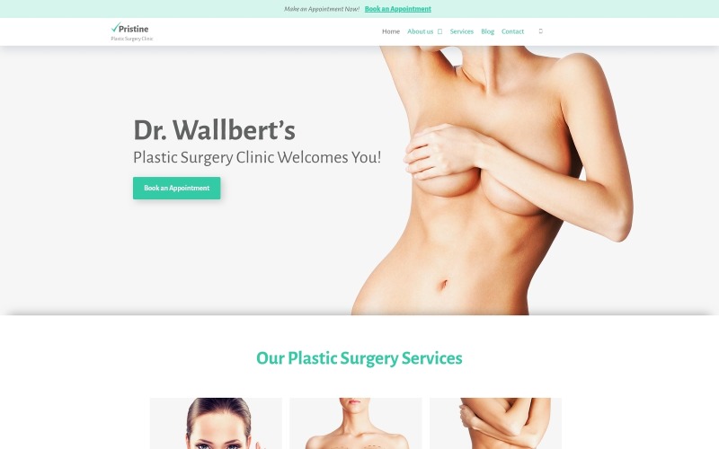 Pristine — тема WordPress для пластической хирургии