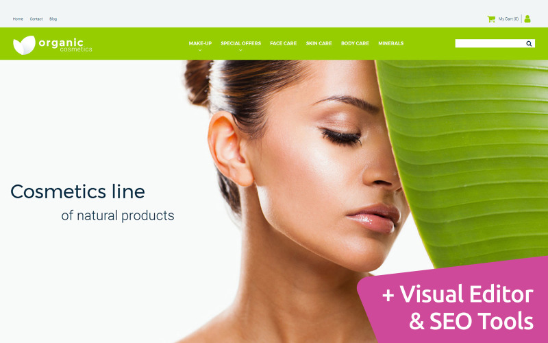 美 产品 Website Template for Cosmetics Store