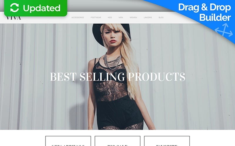 VIVA - Plantilla de comercio electrónico MotoCMS para tienda de moda