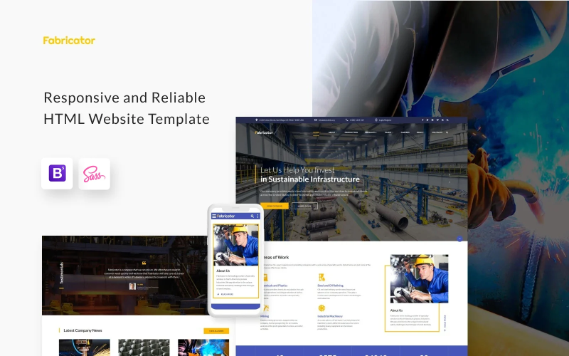 制造商-用于工业企业的HTML5网站模型