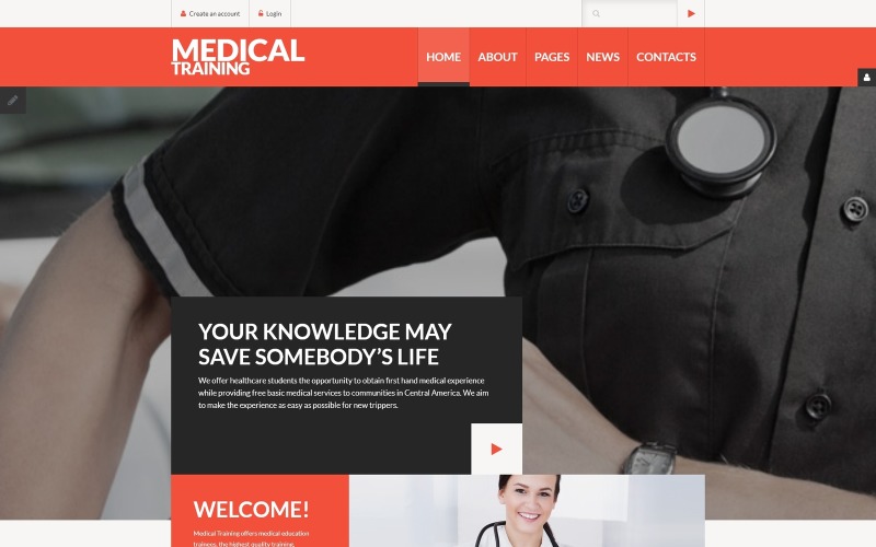 Plantilla Joomla de formación médica