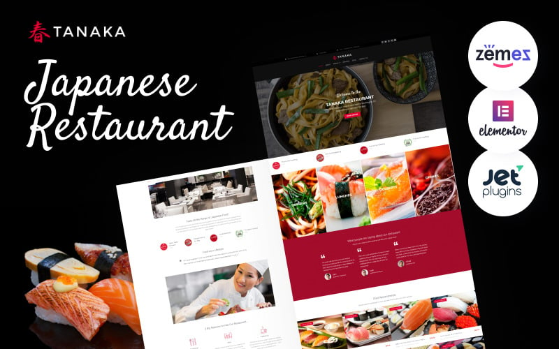 Tanaka - Japanese 餐厅 WordPress Theme