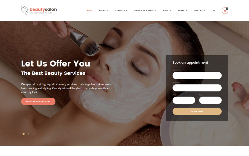 Responsieve websitesjabloon voor schoonheidssalon