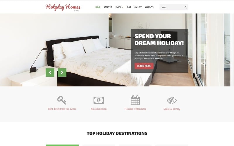 度假屋- Joomla模板清洁多页房地产