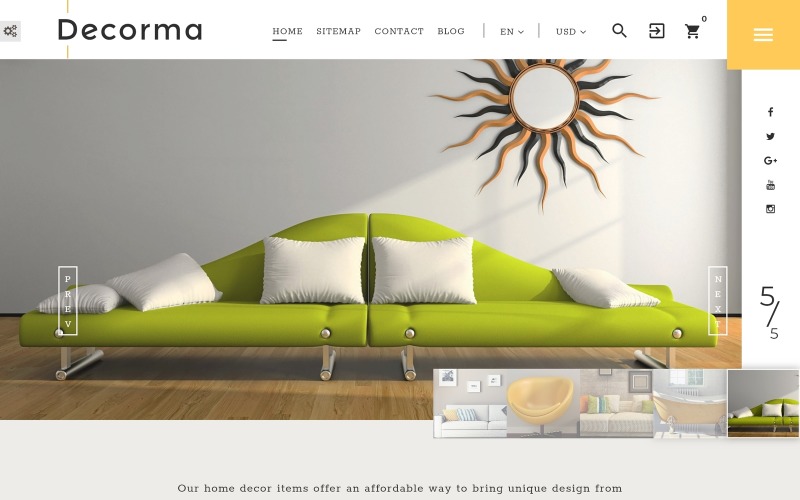 Decorma - PrestaShop motiv Design interiéru