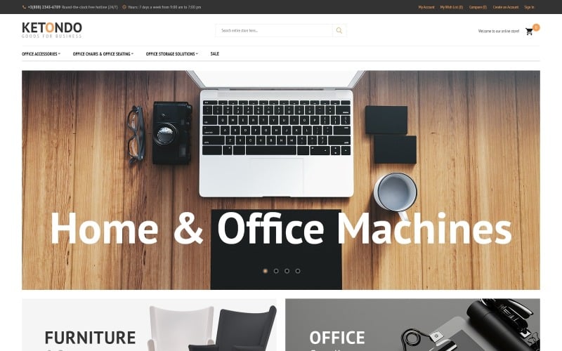 Ketondo - Tema Magento per forniture per ufficio