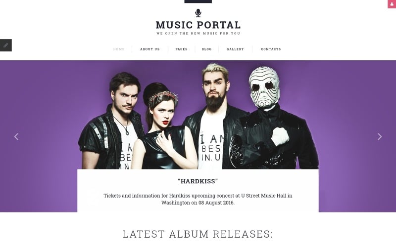 Music Portal 响应 Joomla Template