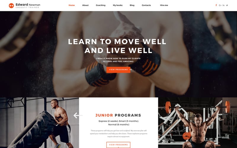 Edward Newman - Modèle de site Web multipage Crossfit Trainer