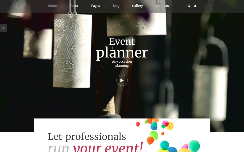 Responsieve Joomla-sjabloon voor evenementenplanner