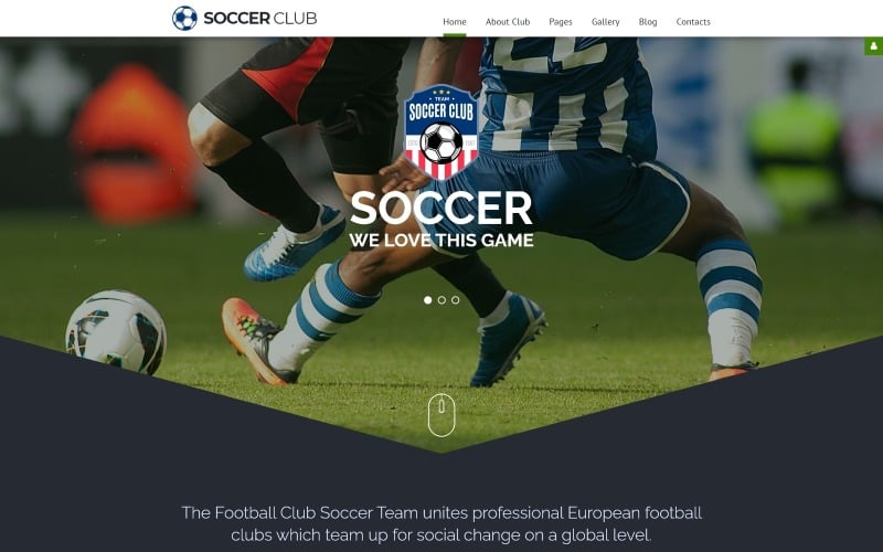 Soccer - Modèle Joomla réactif pour club de football