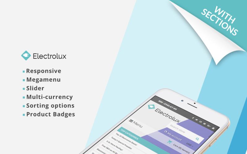 Electrolux - Tema Shopify Responsivo para Loja de Eletrônicos