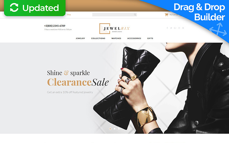 Sieraden-responsieve MotoCMS e-commercesjabloon