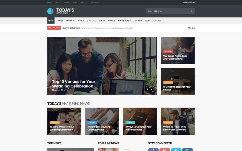 Portal informacyjny Responsive Joomla Template