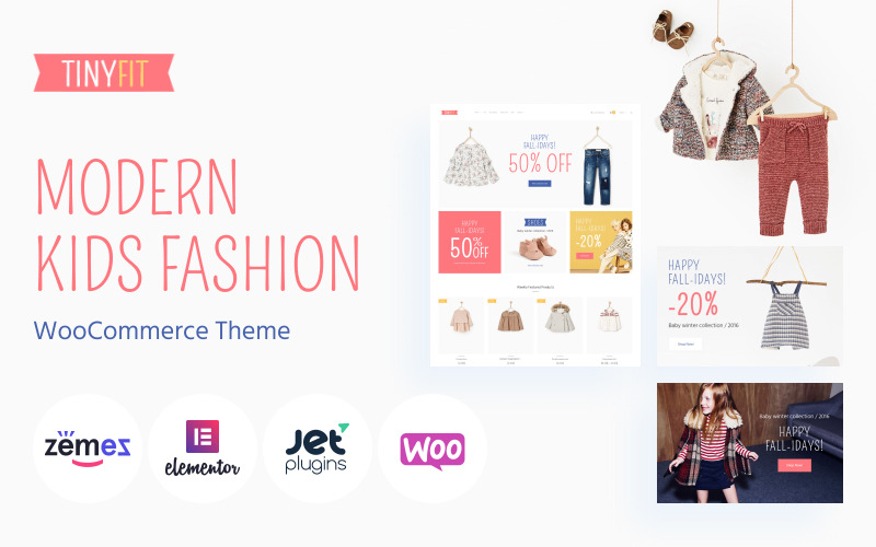 TinyFit - Nowoczesna moda dziecięca Motyw WooCommerce