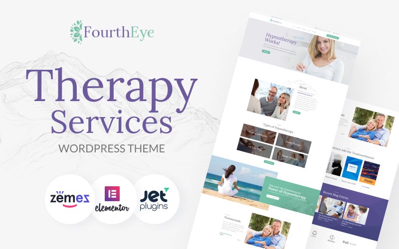 FourthEye - Tema Elementor de WordPress clásico multipropósito para servicios de terapia