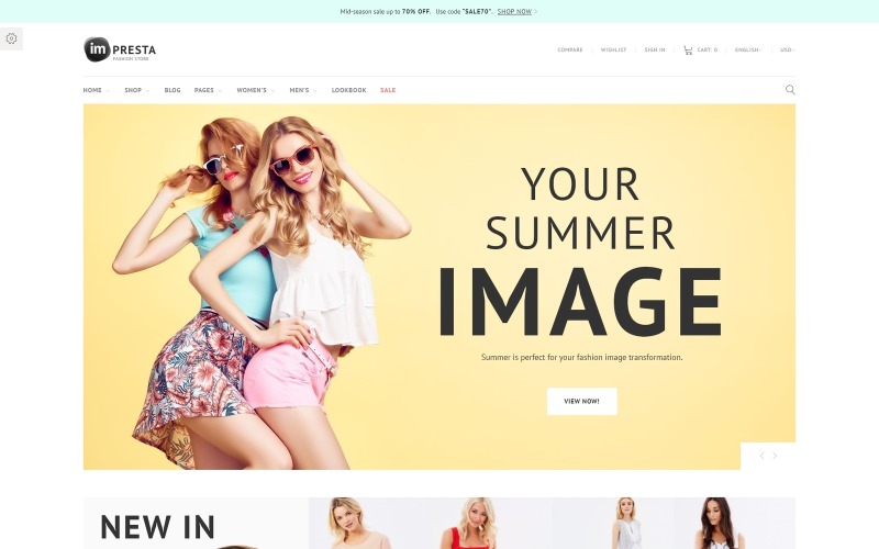 Impresta - Тема для PrestaShop Fashion