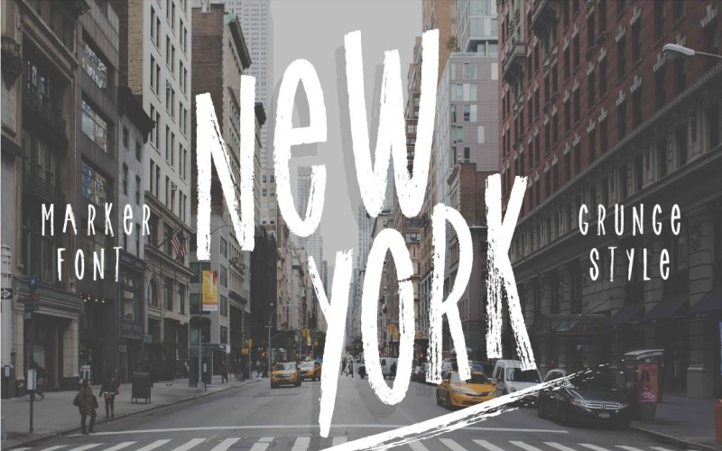 Нью -Йоркський шрифт шрифт - гранж текстурованого типу