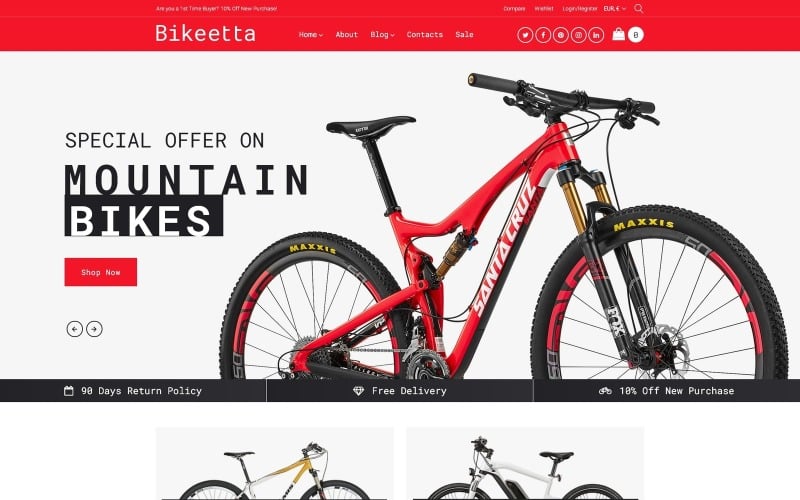 Bikeetta -自行车商店WooCommerce主题