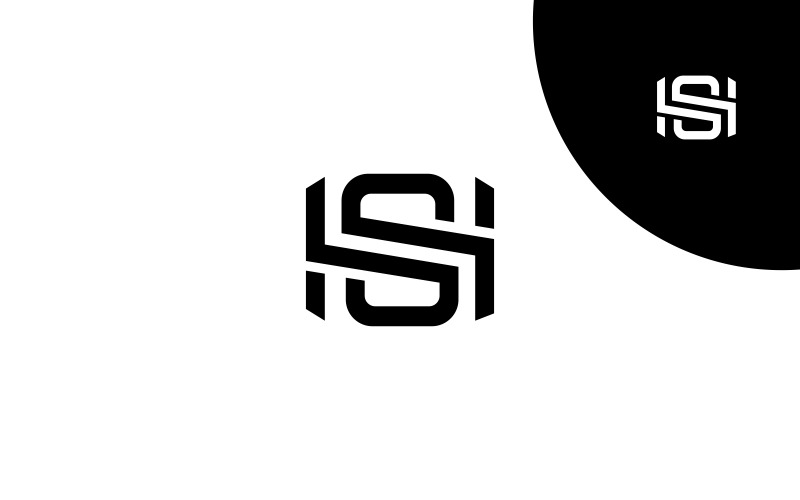 Plantilla de logotipo de letra SH Logo
