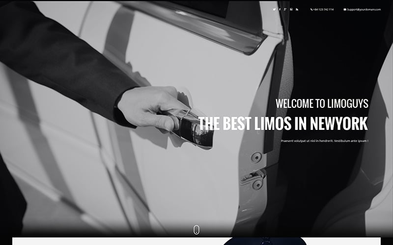 Limoguys -汽车租赁和服务PSD模板