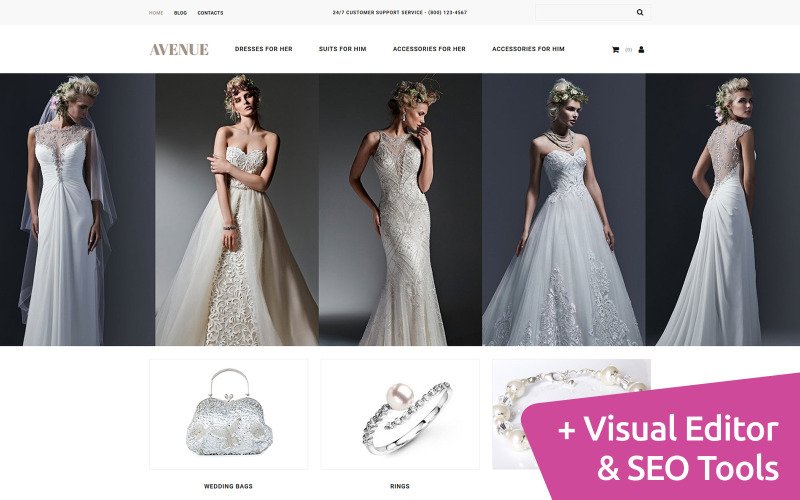 Avenue - Dress Shop MotoCMS电子商务 Template
