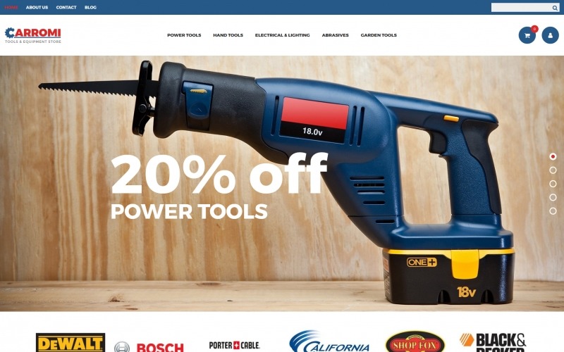 Tools & Equipment Responsive MotoCMS E-Commerce-Vorlage