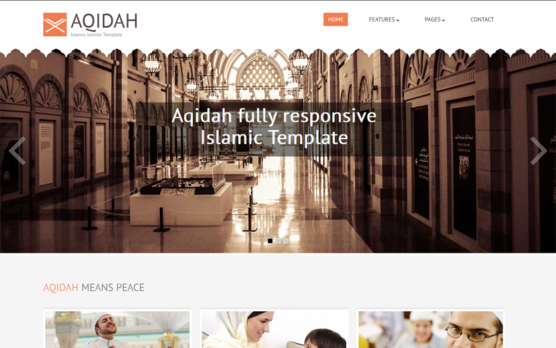 Aqidah érzékeny iszlám Joomla 3 sablon