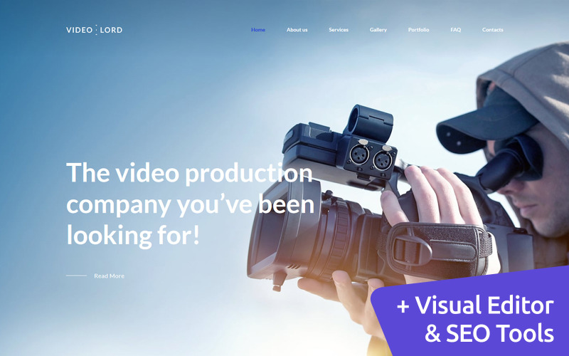 Šablona Video Production Studio Premium Moto CMS 3
