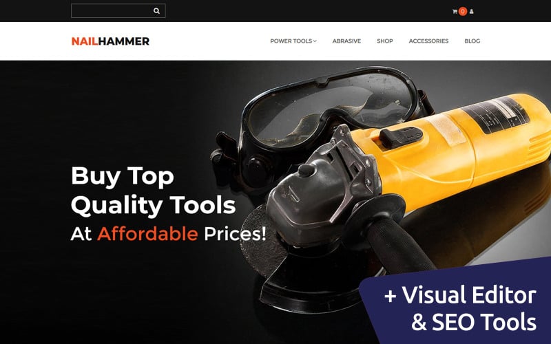 Nagelhammer - Ausrüstungsmarkt MotoCMS E-Commerce-Vorlage