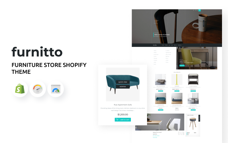 Furnitto - Bútoráruház Shopify téma