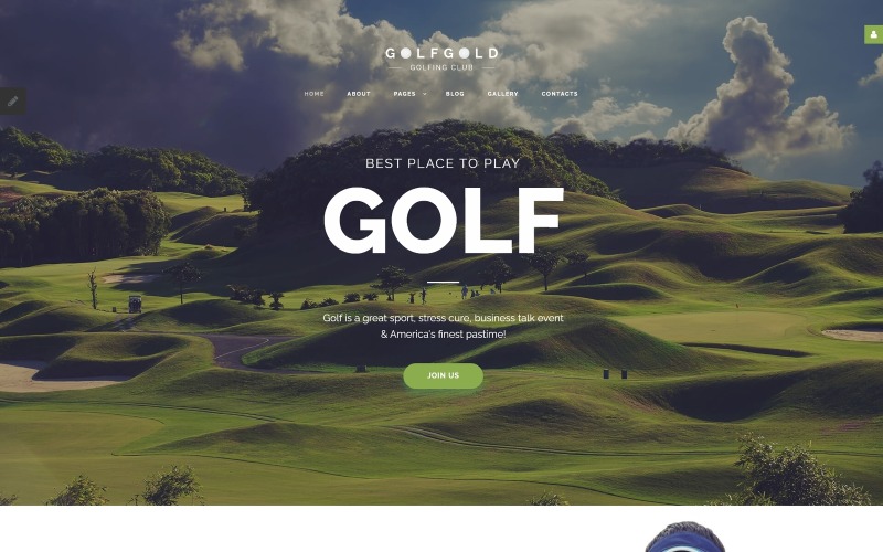 高尔夫黄金-高尔夫俱乐部的Joomla模板