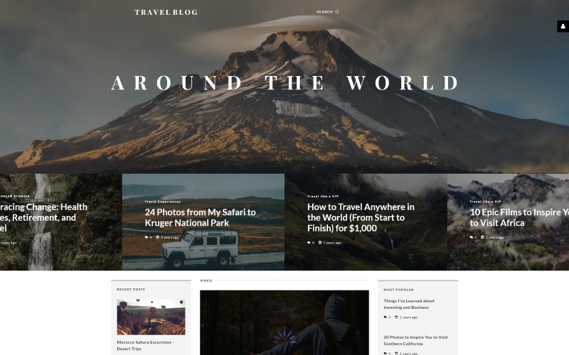 旅游博客- Joomla模板旅游指南