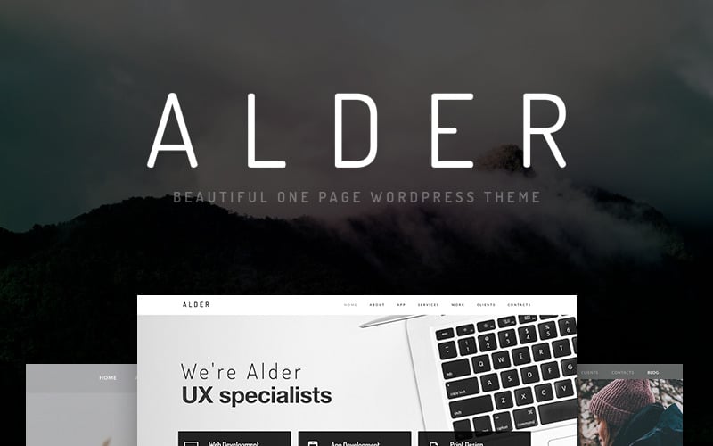 Alder -现代单页WordPress主题