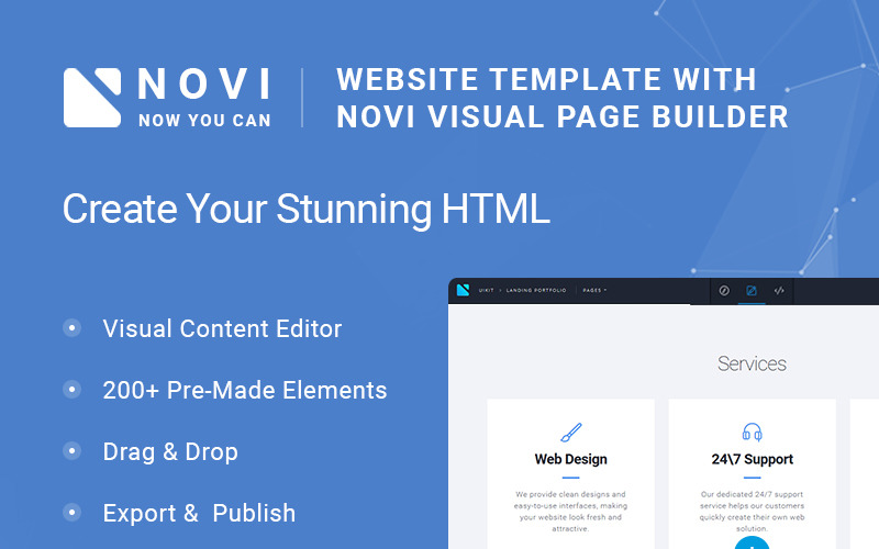 Novi - Корпоративний та бізнес багатоцільовий за допомогою шаблону веб-сайту Builder