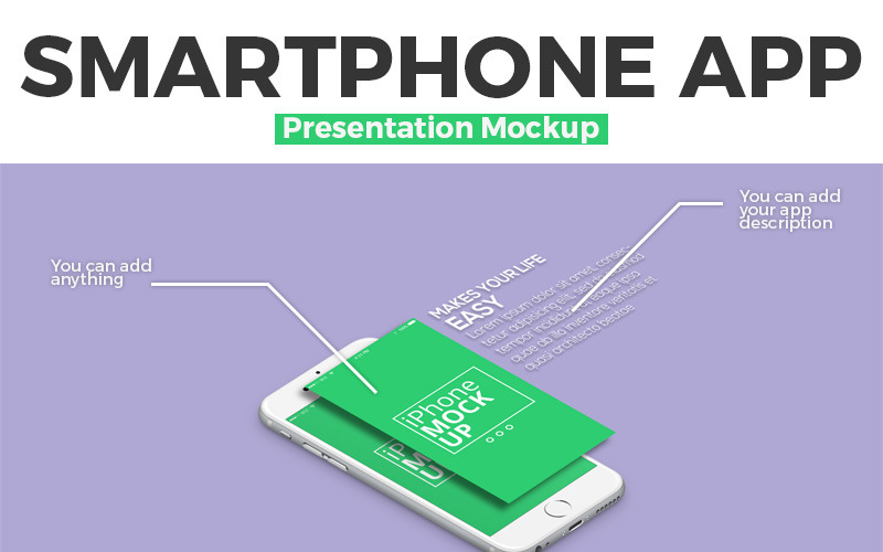 Smartphone App product mockup