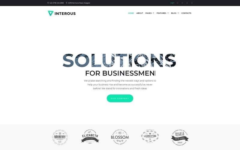 Interious - Business Services WordPress Theme