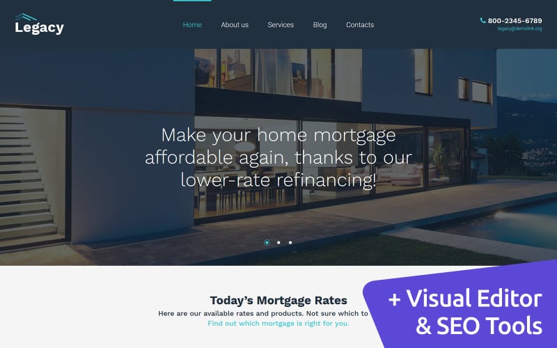 Estate and Mortgage Moto CMS 3 Template
