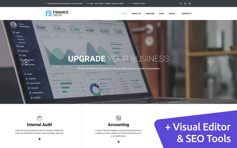 Finance Group - Accounting & Audit Moto CMS 3 Template