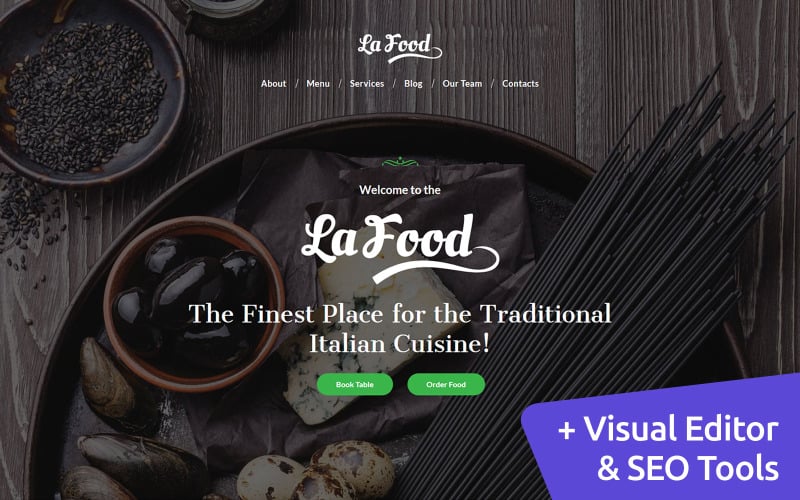 La Food -意大利餐厅Moto CMS 3模板
