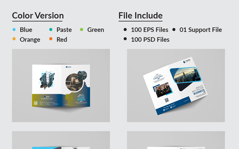 10 Брошура у два рази - шаблон фірмового стилю