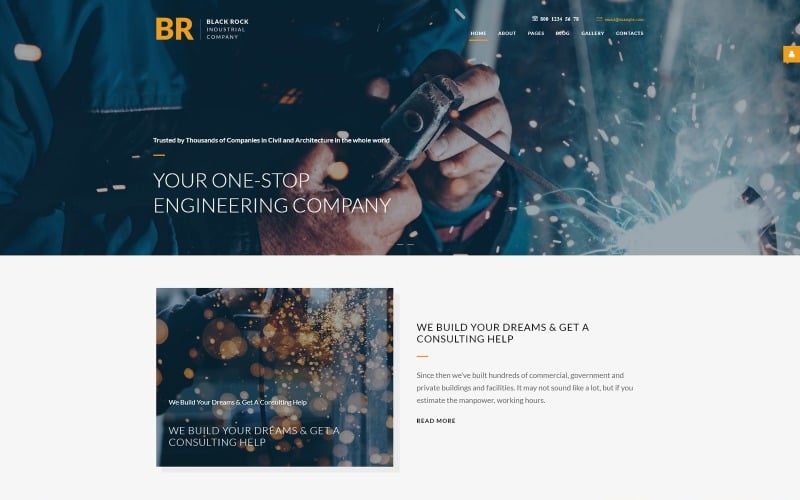 BR - Industrial Company Professional Parallax Шаблон Joomla