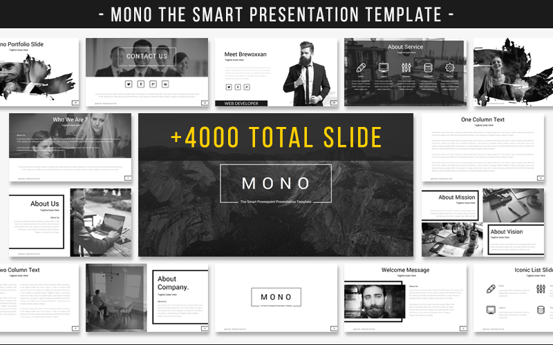 Mono - Le modèle PowerPoint de présentation intelligente