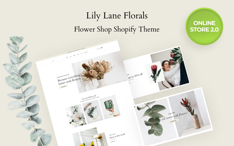 Kwiaciarnia - Sklep internetowy z kwiatami 2.0 Motyw Shopify