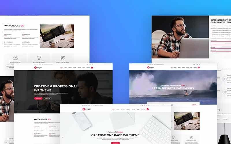 Monger – адаптивна тема WordPress для цільової сторінки