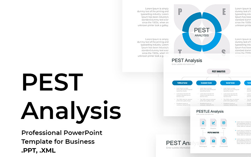 PEST, PESTEL, PESTLE för PowerPoint-mall