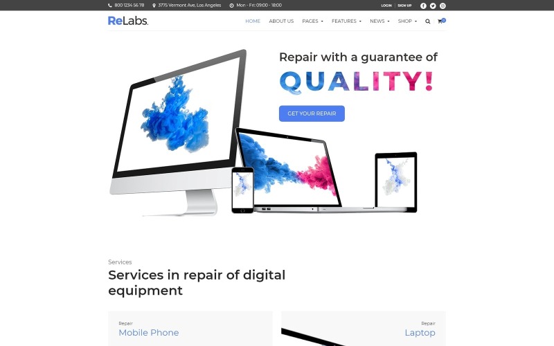 ReLabs - WordPress电脑维修主题