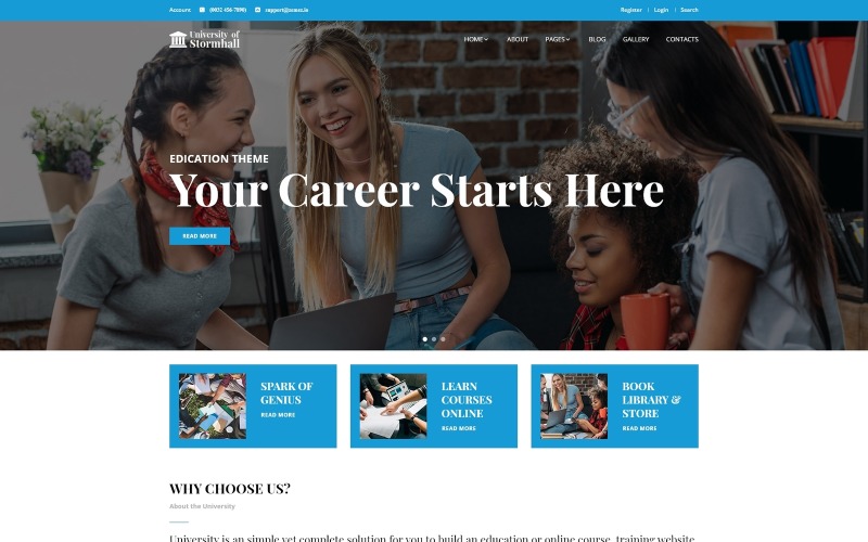 Університет Стормхолл - Шаблон Joomla, що відповідає університету