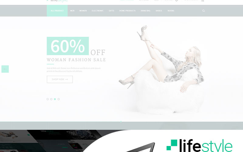 Lifestyle E Commerce PSD Template