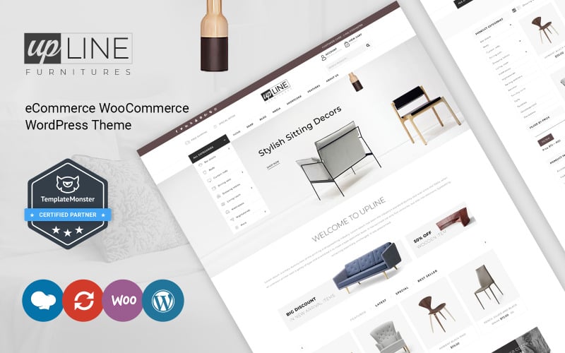 UpLine - Thema Elementor WooCommerce家具，家居和室内购物中心